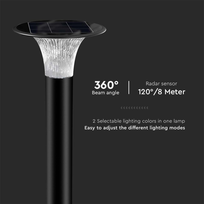 LED-Solarleuchte mit Sensor LED/15W/3,2V 4000K/6000K IP65 6000 mAh