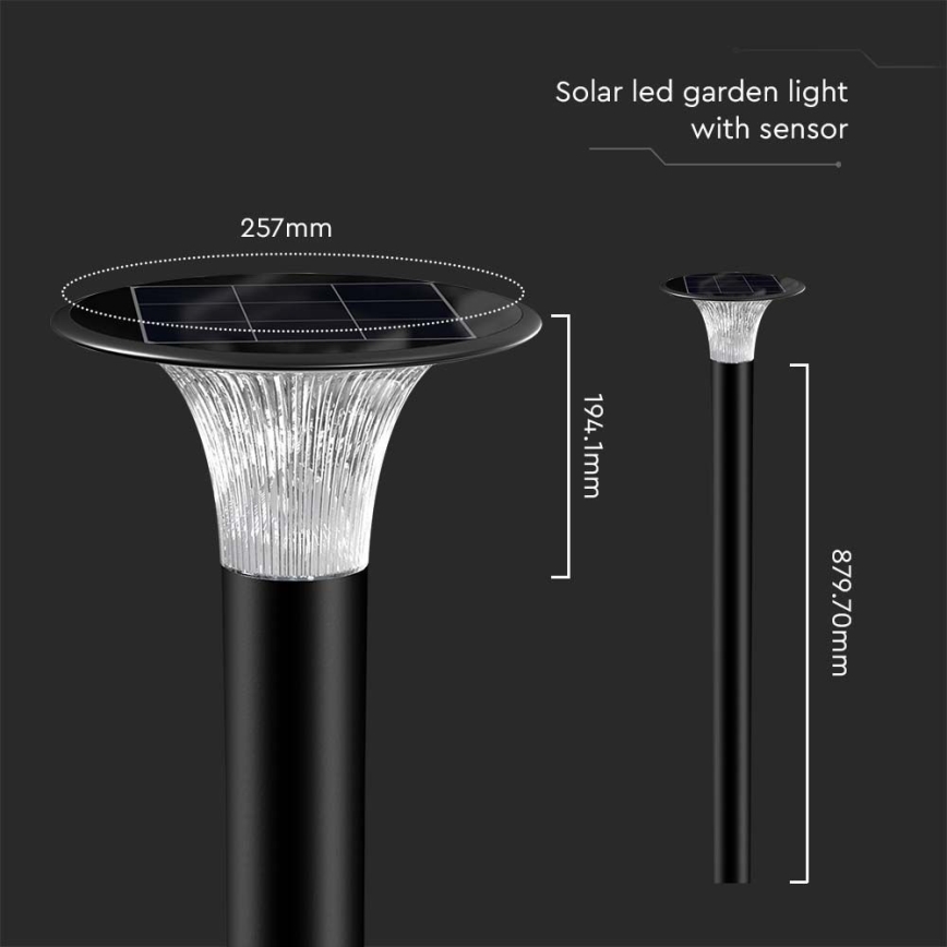 LED-Solarleuchte mit Sensor LED/15W/3,2V 4000K/6000K IP65 6000 mAh