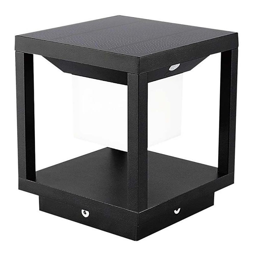 LED-Solarleuchte mit Sensor LED/2W/5,5V 3000K IP65 2600 mAh schwarz