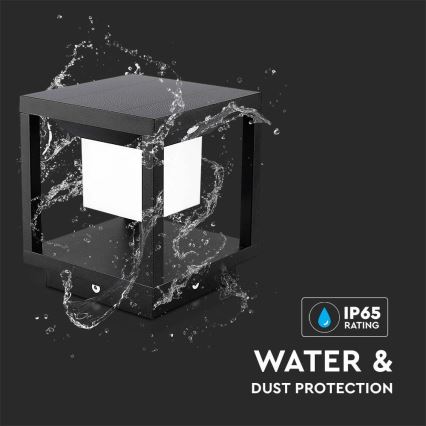 LED Solarleuchte mit Sensor LED/2W/5,5V 3000K IP65 2600 mAh Schwarz