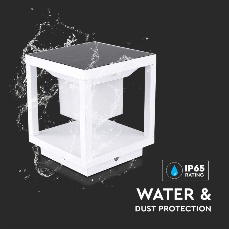 LED Solarleuchte mit Sensor LED/2W/5,5V 3000K IP65 2600 mAh Weiß