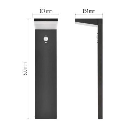 LED Solarleuchte mit Sensor LED/4,4W/3,7V 2200 mAh IP44