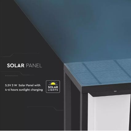 LED-Solarleuchte mit Sensor SAMSUNG CHIP LED/2W/3,7V IP65 2600 mAh
