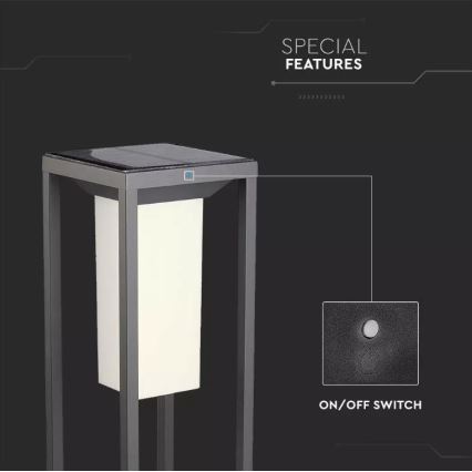 LED-Solarleuchte mit Sensor SAMSUNG CHIP LED/2W/3,7V IP65 2600 mAh