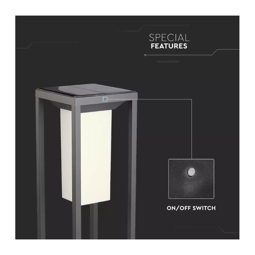 LED-Solarleuchte mit Sensor SAMSUNG CHIP LED/2W/3,7V IP65 2600 mAh