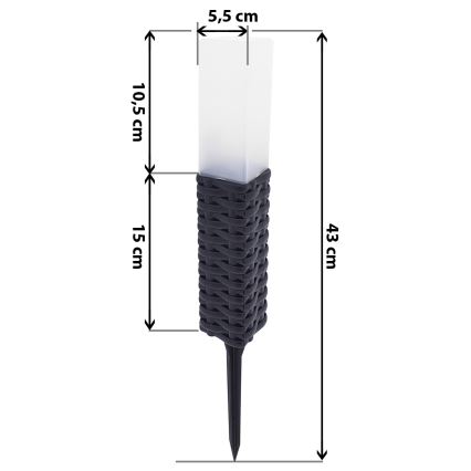 LED-Solarleuchte RABBIA LED/1,2V 300 mAh IP44