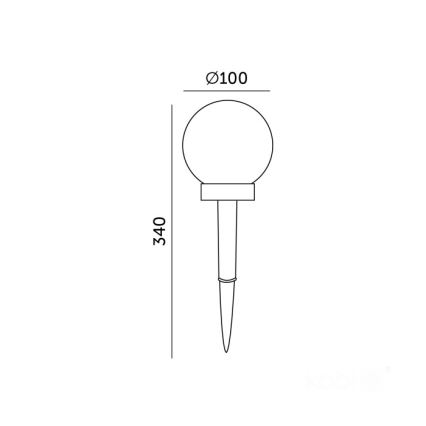 LED-Solarleuchte SPHERE LED/1,2 V 4000 K IP44 40 mAh Ø 10 cm