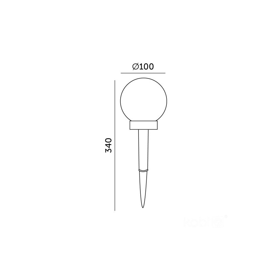 LED-Solarleuchte SPHERE LED/1,2 V 4000 K IP44 40 mAh Ø 10 cm