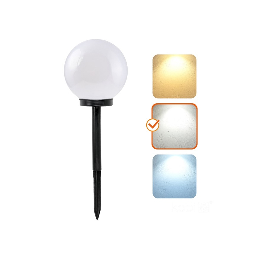 LED-Solarleuchte SPHERE LED/1,2V 4000K IP44 200 mAh Ø 20 cm