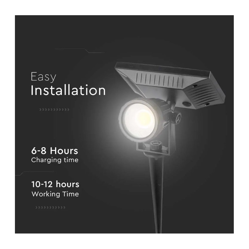 LED-Solarleuchte SPIKE LED/2W/5,5V IP65 4000K