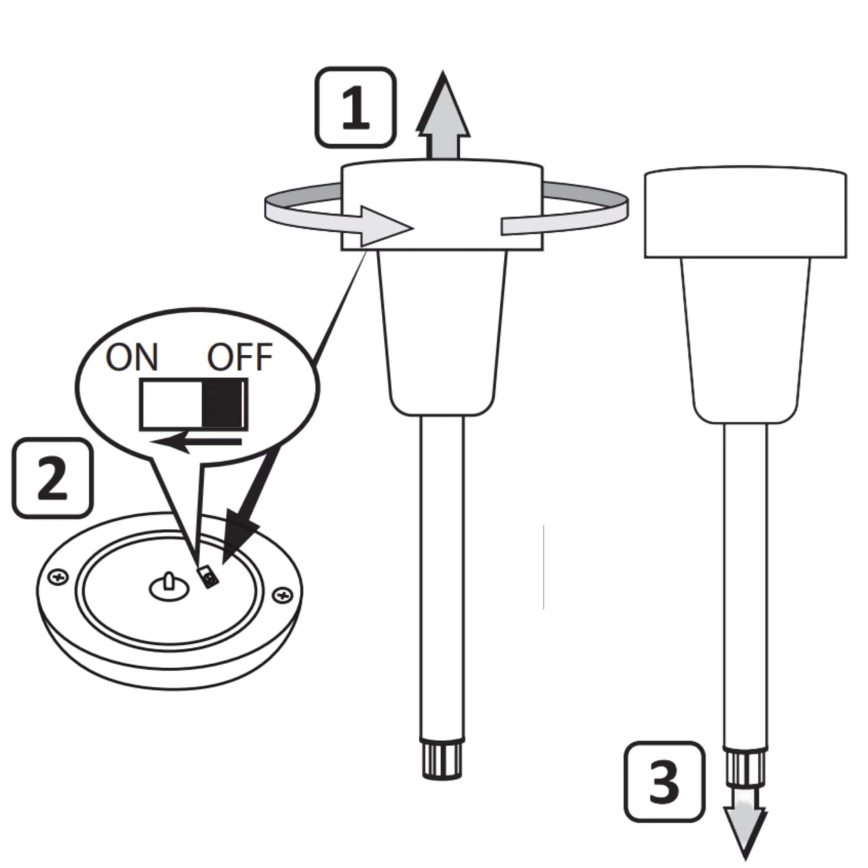 LED-Solarleuchte STIK LED/1,2V IP44