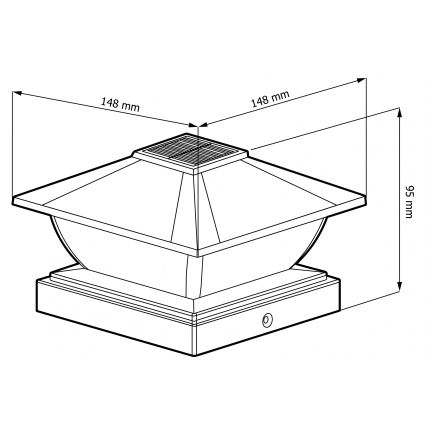 LED-Solarleuchte TOYA LED/4,5W/230V 3000/6500K 600 mAh IP44 schwarz