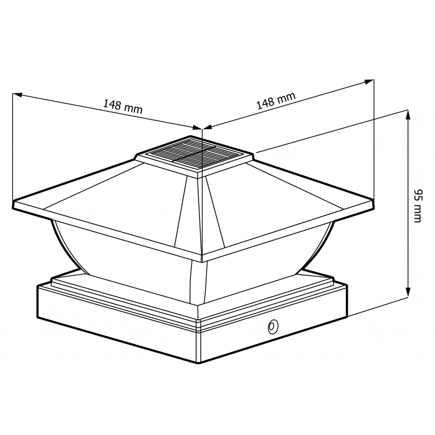 LED-Solarleuchte TOYA LED/4,5W/230V 3000/6500K 600 mAh IP44 schwarz
