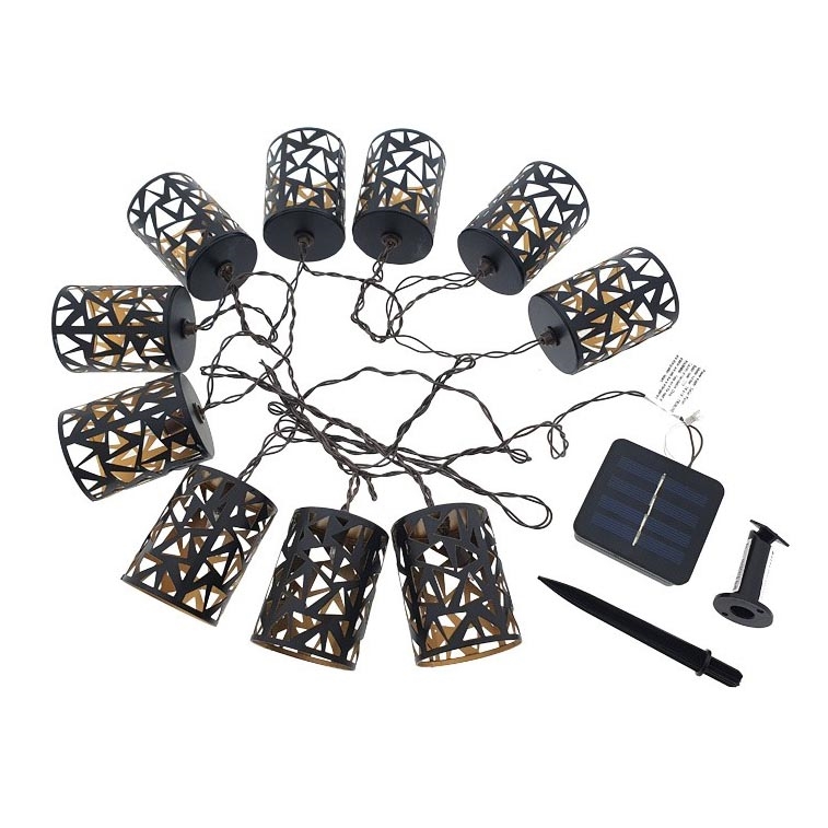 LED-Solarlichterkette 10xE12/3,65m 600 mAh IP44 warmweiβ