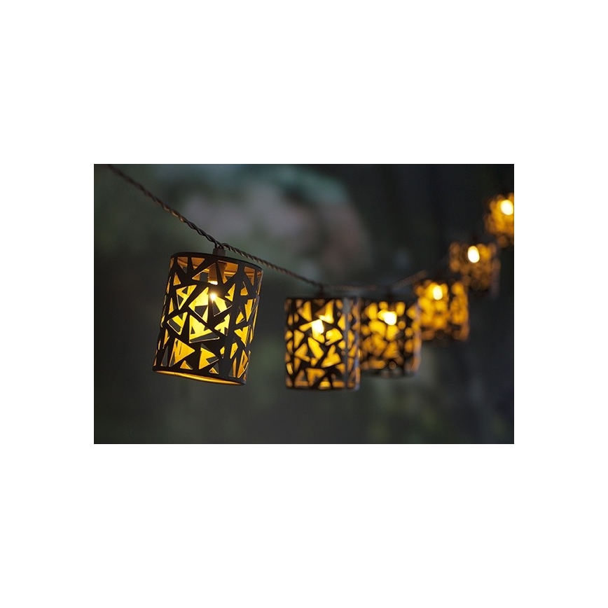 LED-Solarlichterkette 10xE12/3,65m 600 mAh IP44 warmweiβ
