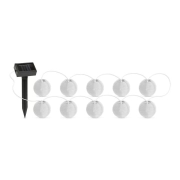 LED-Solarlichterkette 10xLED/1,2V 300mAh 3,7m IP44 kaltweiß