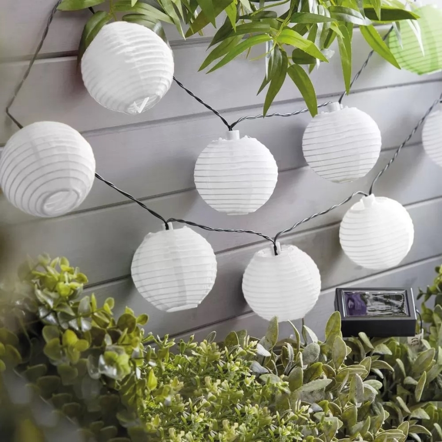 LED-Solarlichterkette 10xLED/1,2V 300mAh 3,7m IP44 kaltweiß