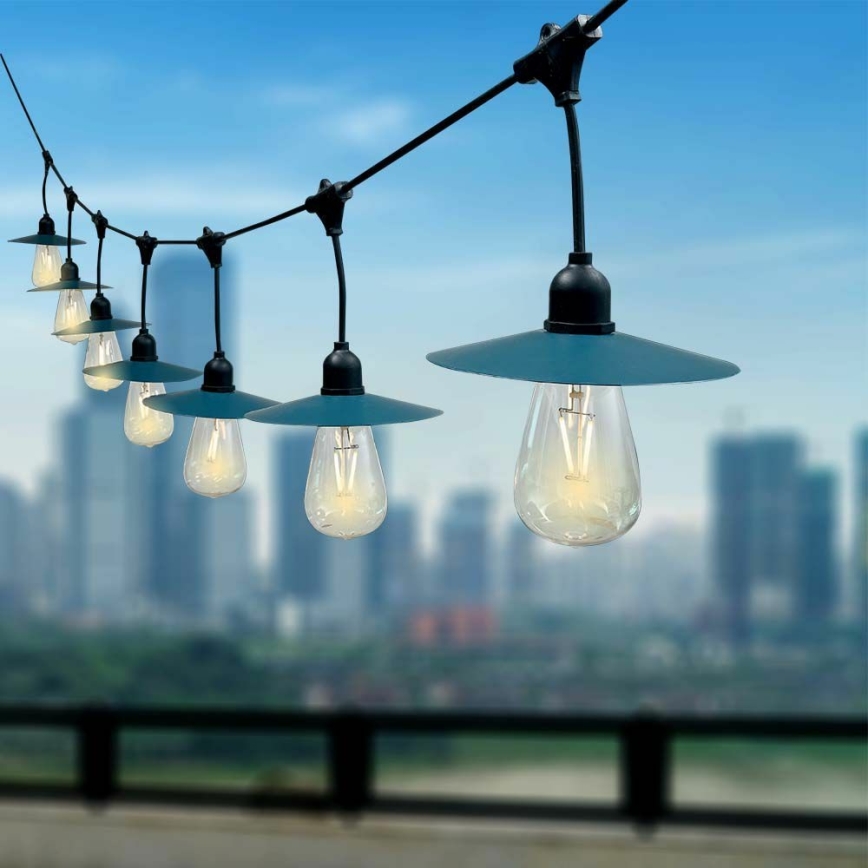 LED-Solarlichterkette 15xLED/0,2W/3,7V 15,6 m 3000K IP44 2400 mAh