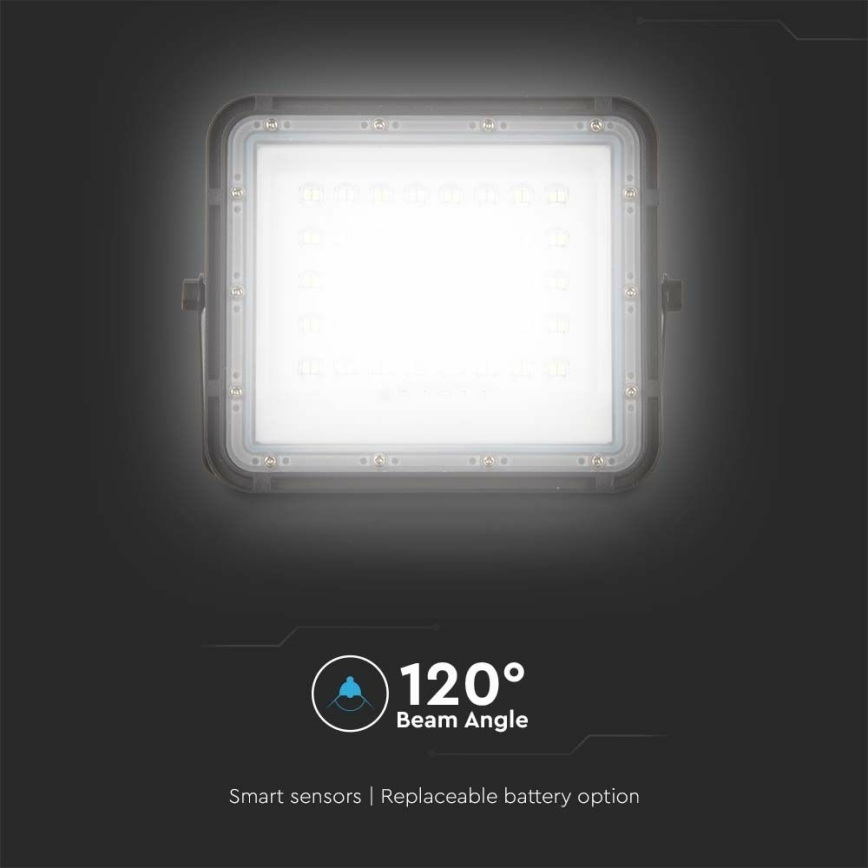 Dimmbarer LED-Solarstrahler für den Außenbereich LED/10W/3,2V IP65 6400K schwarz + Fernbedienung