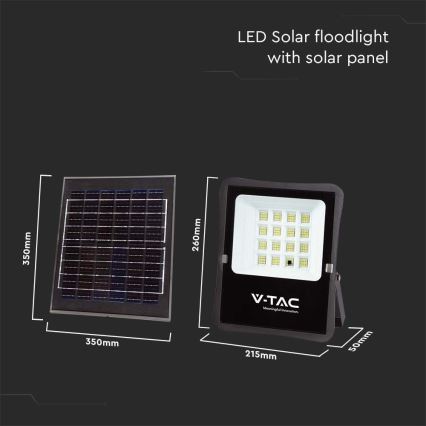 LED-Solarstrahler für den Außenbereich LED/12W/3,2V 4000K IP65 + Fernbedienung