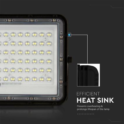 Dimmbarer LED-Outdoor-Solarstrahler LED/15W/3,2V IP65 4000K 12000 mAh schwarz + Fernbedienung