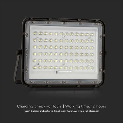 Dimmbarer LED-Outdoor-Solarstrahler LED/15W/3,2V IP65 4000K 12000 mAh schwarz + Fernbedienung