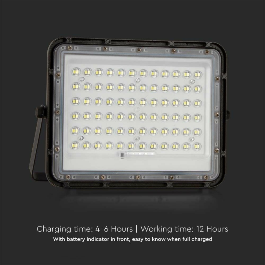 Dimmbarer LED-Outdoor-Solarstrahler LED/15W/3,2V IP65 4000K 12000 mAh schwarz + Fernbedienung
