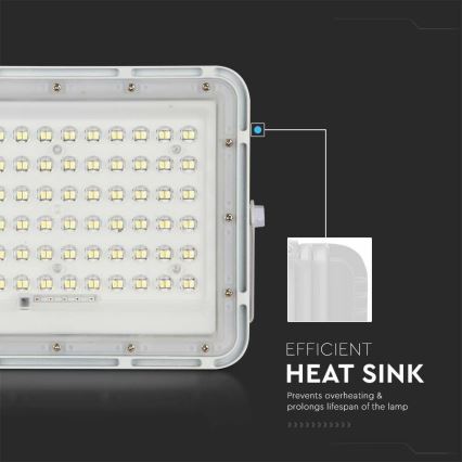 Dimmbarer LED-Solarstrahler für den Außenbereich LED/15W/3,2V IP65 4000K weiß + Fernbedienung