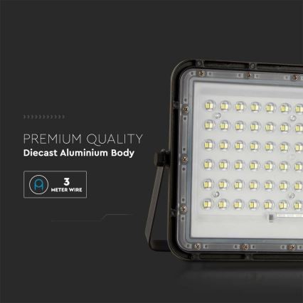 Dimmbarer LED-Solarstrahler für den Außenbereich LED/15W/3,2V IP65 6400K schwarz + Fernbedienung