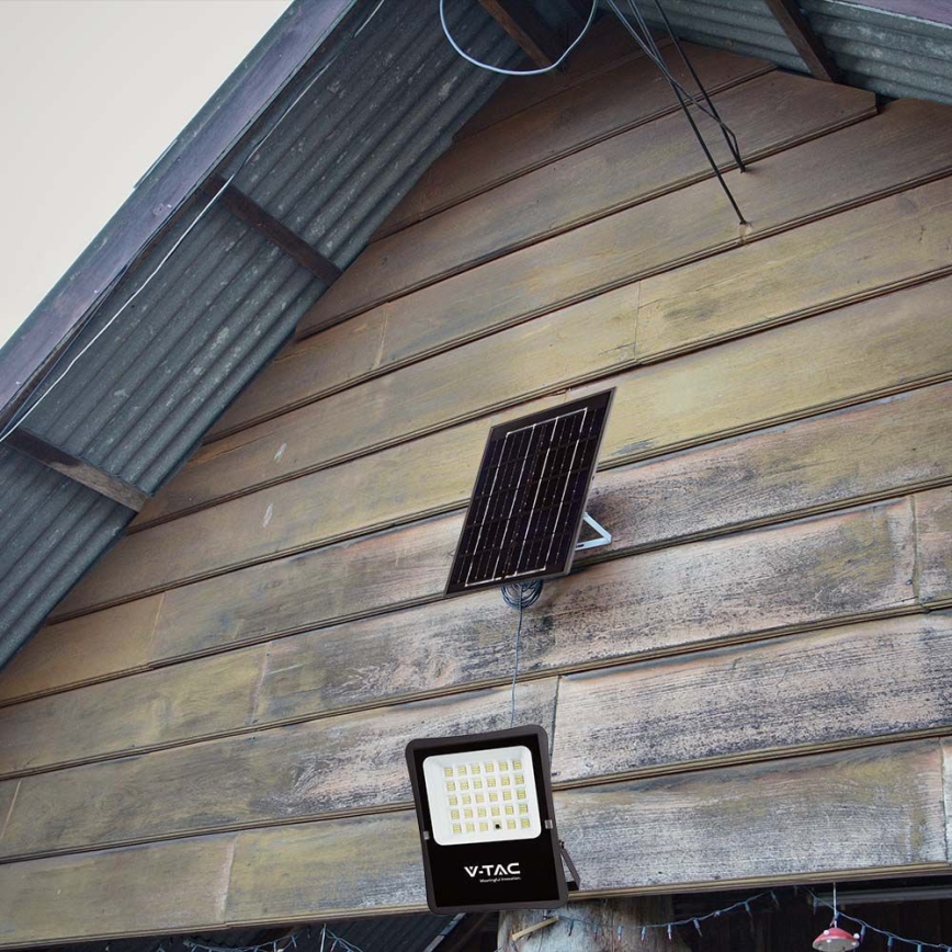 LED-Solarstrahler für den Außenbereich LED/20W/3,2V 6400K IP65 15000 mAh + Fernbedienung