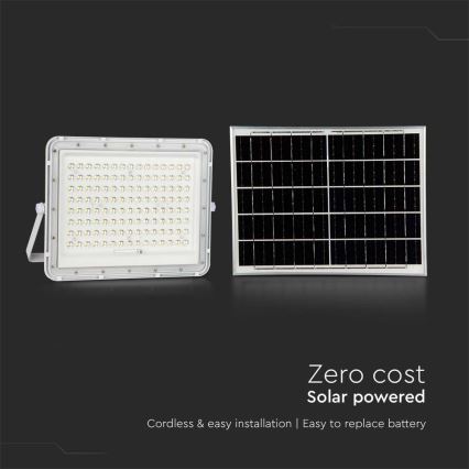 LED-Solarstrahler für den Außenbereich LED/20W/3,2V 6400K weiß IP65 + Fernbedienung