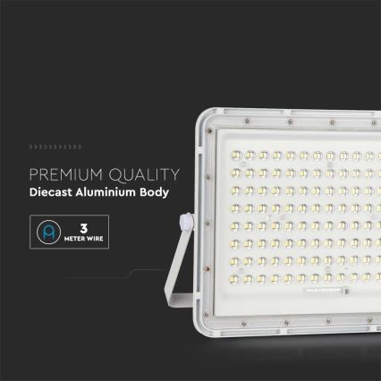 LED-Solarstrahler für den Außenbereich LED/20W/3,2V 6400K weiß IP65 + Fernbedienung