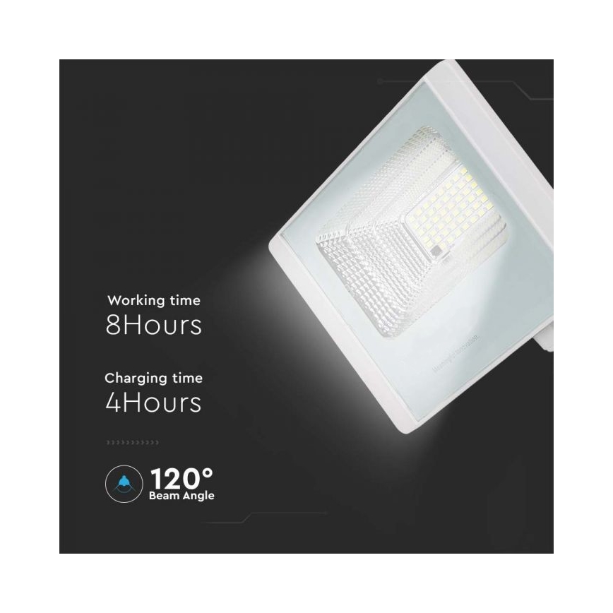 LED-Solarstrahler für den Außenbereich LED/20W/3,2V IP65 4000K + Fernbedienung