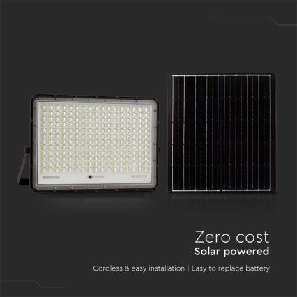 LED-Solarstrahler für den Außenbereich LED/30W/3,2V 4000K schwarz IP65 + Fernbedienung