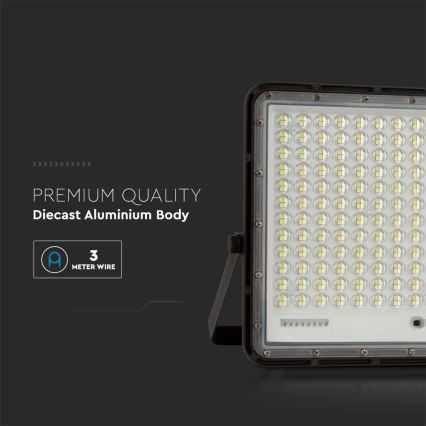 LED-Solarstrahler für den Außenbereich LED/30W/3,2V 4000K schwarz IP65 + Fernbedienung