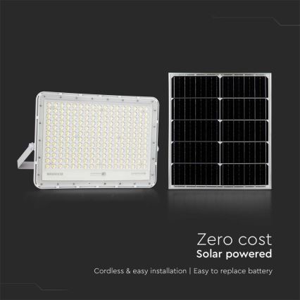 LED-Solarstrahler für den Außenbereich LED/30W/3,2V 4000K weiß IP65 + Fernbedienung