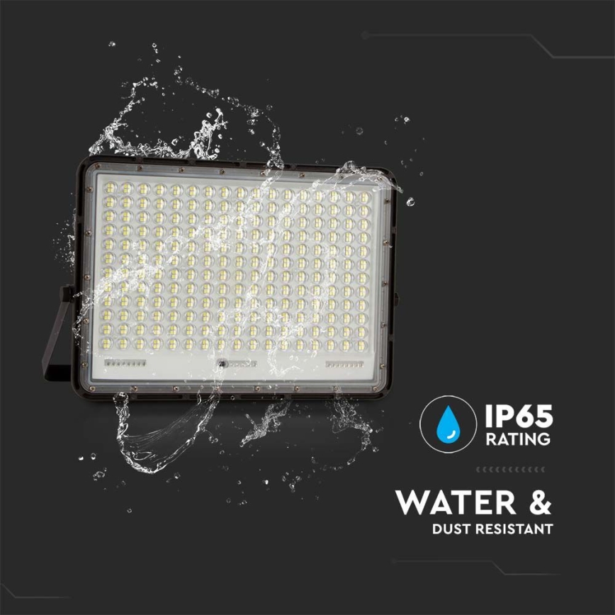LED-Solarstrahler für den Außenbereich LED/30W/3,2V 6400K schwarz IP65 20000 mAh + Fernbedienung