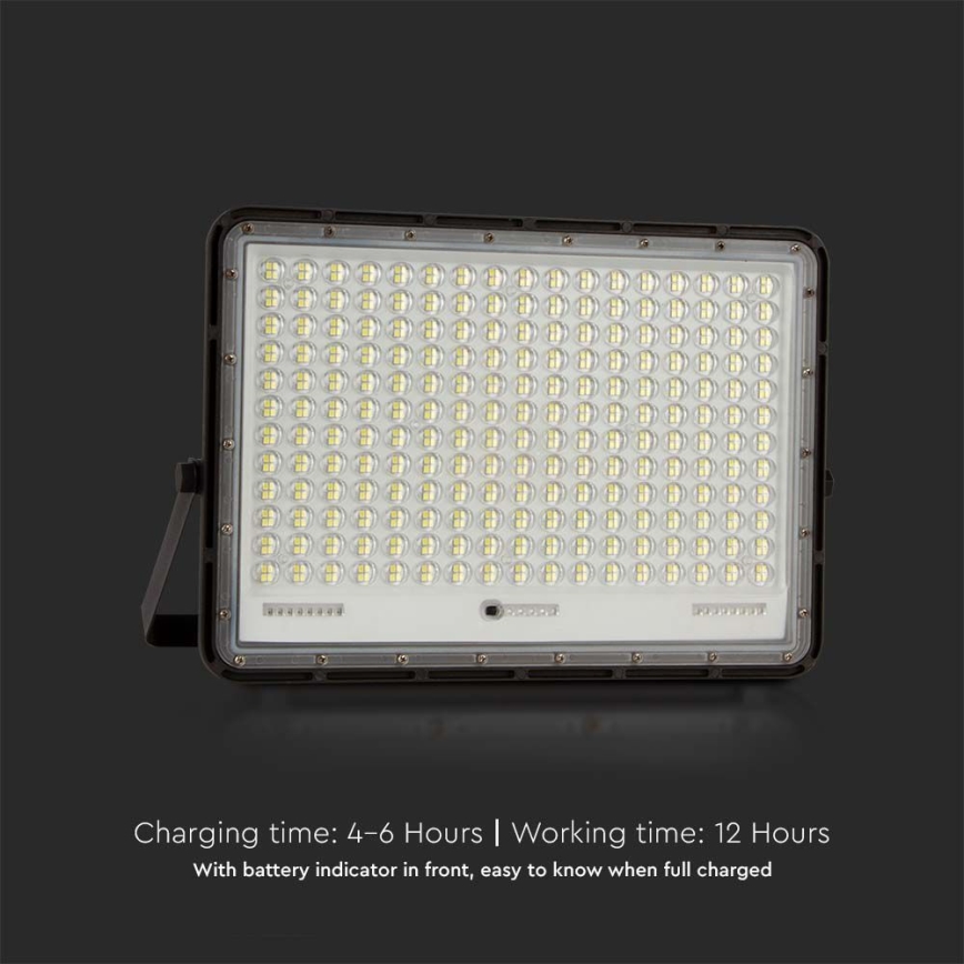 LED-Solarstrahler für den Außenbereich LED/30W/3,2V 6400K schwarz IP65 20000 mAh + Fernbedienung