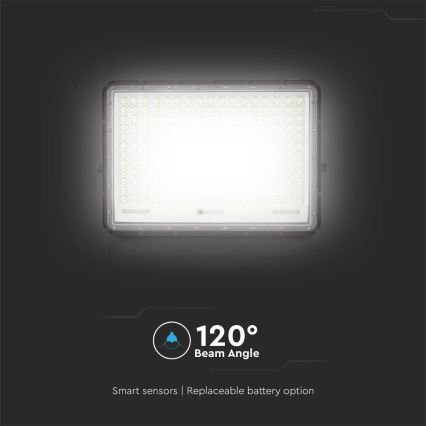 LED-Solarstrahler für den Außenbereich LED/30W/3,2V 6400K schwarz IP65 20000 mAh + Fernbedienung