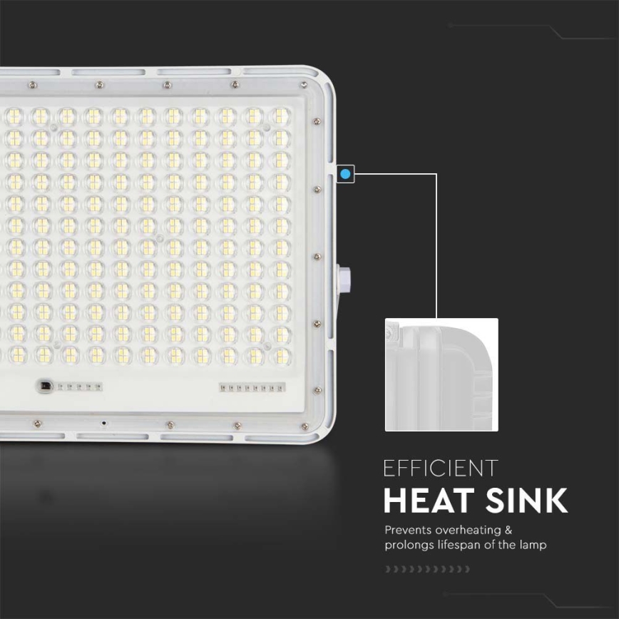 LED-Solarstrahler für den Außenbereich LED/30W/3,2V 6400K weiß IP65 20000 mAh + Fernbedienung