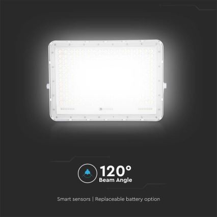 LED-Solarstrahler für den Außenbereich LED/30W/3,2V 6400K weiß IP65 20000 mAh + Fernbedienung