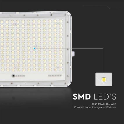 LED-Solarstrahler für den Außenbereich LED/30W/3,2V 6400K weiß IP65 + Fernbedienung