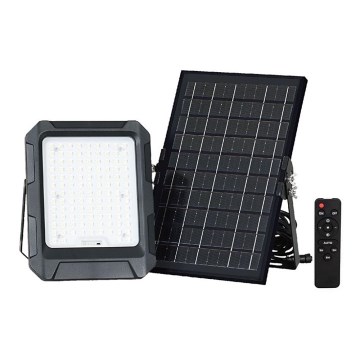 LED-Solarstrahler LED/10W/3,7V IP65 4000K schwarz + Fernbedienung