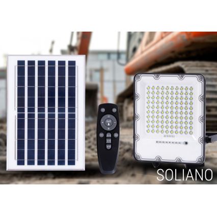 Dimmbarer LED-Outdoor-Solarstrahler LED/50W/3,2V 4500K IP65 schwarz + Fernbedienung