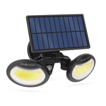 LED-Solarstrahler mit Sensor 2xLED/4W/5V IP65 2000 mAh