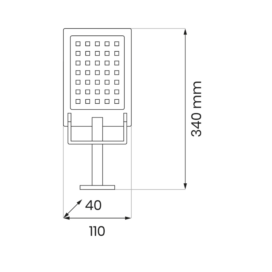 LED-Solarstrahler mit Sensor ADIK LED/1,2W/3,7V 1200 mAh 6500K IP44