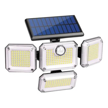 LED-Solarstrahler mit Sensor GLOW LED/2,5W/3,7V 6500K IP44 2400 mAh + Fernbedienung