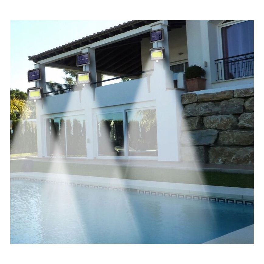 LED-Solarstrahler mit Sensor INTEGRA LED/3W/3,7V 1200 mAh IP44 + Fernbedienung