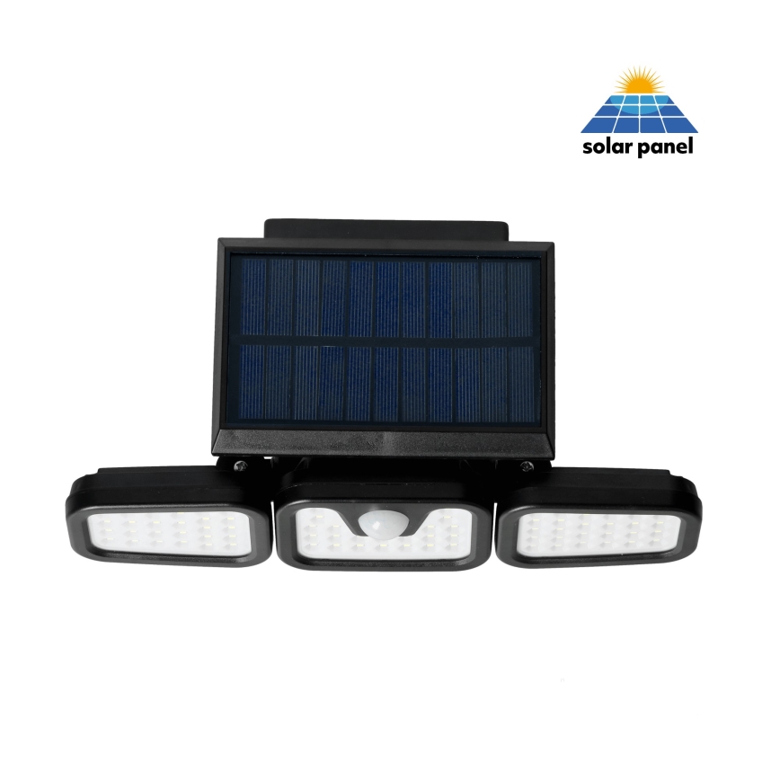 LED-Solarstrahler mit Sensor LED/1,5W/3,7V 6000K IP44 2400 mAh