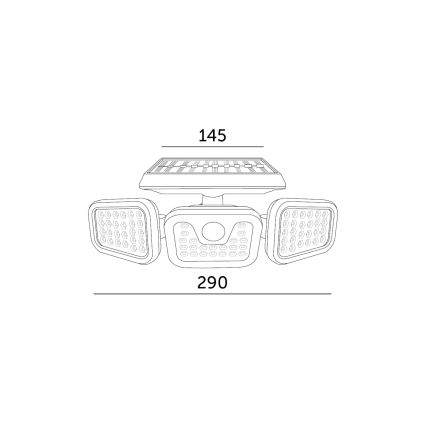 LED-Solarstrahler mit Sensor LED/1,5W/3,7V 6000K IP44